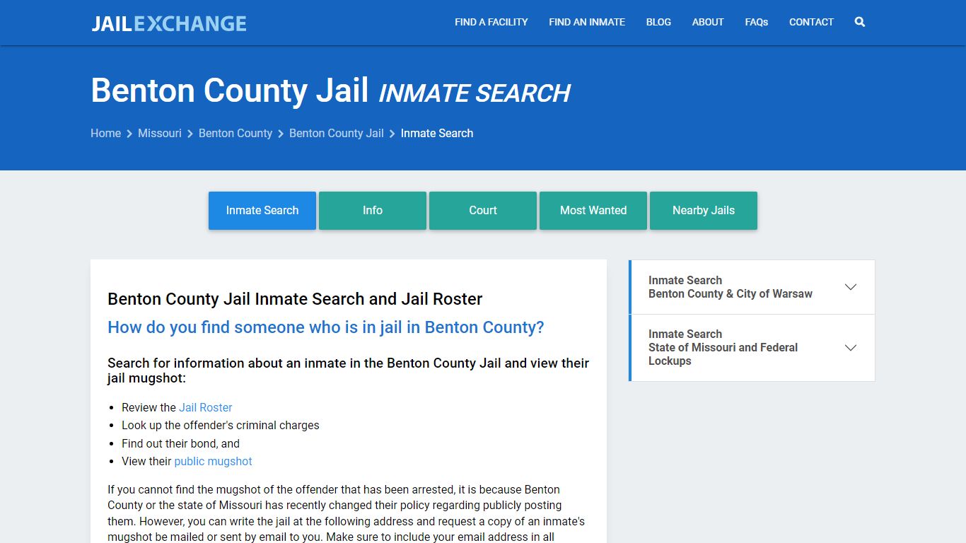 Benton County Inmate Search | Arrests & Mugshots | MO - Jail Exchange